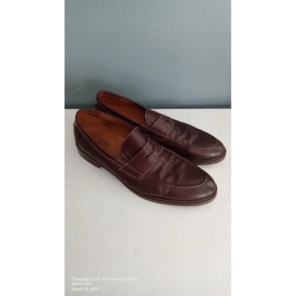 Johnston & Murphy Penny Loafers‎ Leather Dress Shoes Brown Slip On Size?